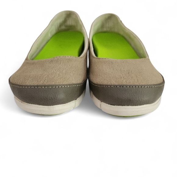 CROCS Stretch Sole Ballet Flats Brown/Green size 7 - Picture 9 of 12